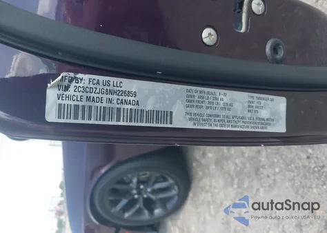 2022 Dodge Challenger Gt из США, поврежденный, VIN 2C3CDZJG8NH226859